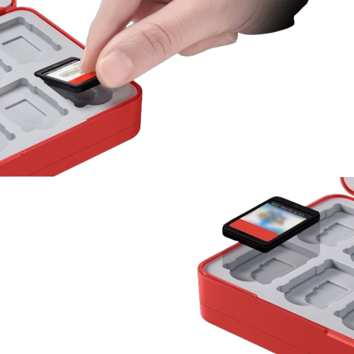 Etui na karty gier Nintendo Switch Funlab 48 slotów Czerwony HRF1336 (6978095910471) - obraz 3