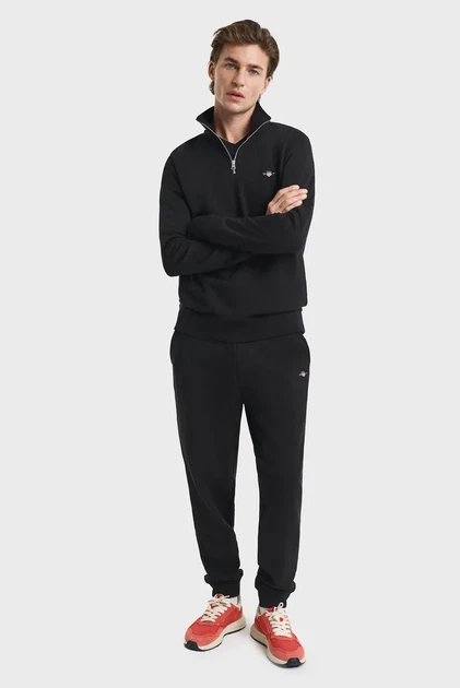 Чоловіча чорна спортивна кофта REG SHIELD HALF ZIP Gant S 2008005 - изображение 2