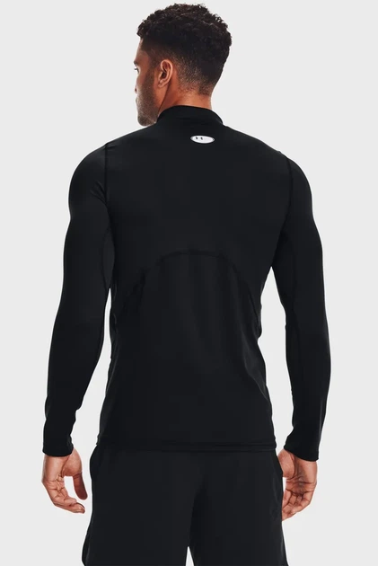 Чоловічий чорний термореглан UA CG Armour Fitted Mock Under Armour 3XL 1366066-001 - зображення 3