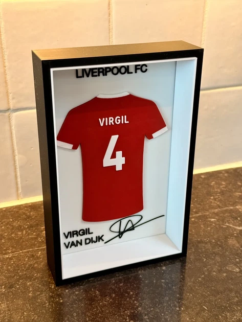 Картина в рамці з футболкою та автографом футболіста Virgil van Dijk Liverpool FC. Aivory - изображение 2