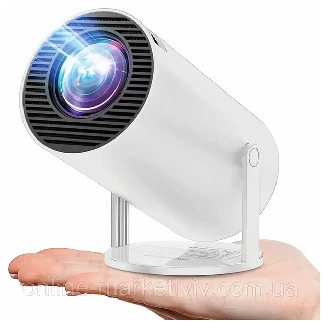 Смарт проектор 180 ANSI-люмен WiFi Bluetooth 1280x720 HY300 PRO+ белый для домашнего кинотеатра портативный - изображение 3