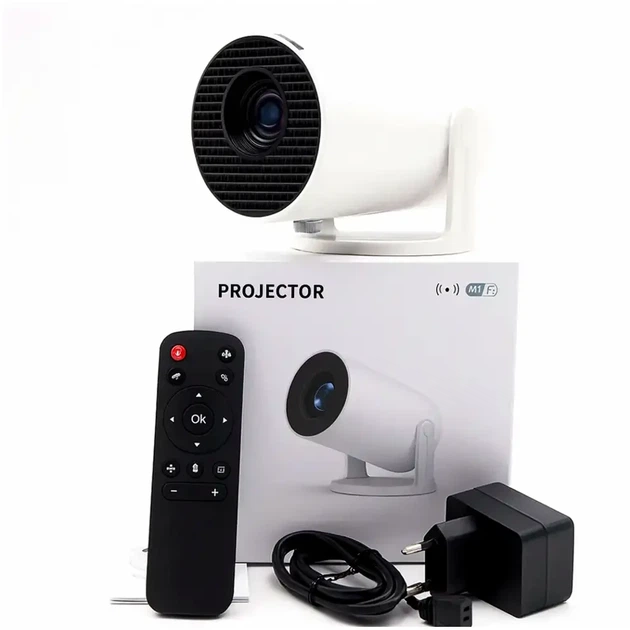 Смарт проектор 180 ANSI-люмен WiFi Bluetooth 1280x720 HY300 PRO+ белый для домашнего кинотеатра портативный - изображение 7