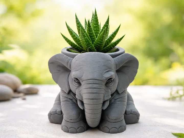 Кашпо органайзер для рослин та сукулентів слоник. Aivory - зображення 2