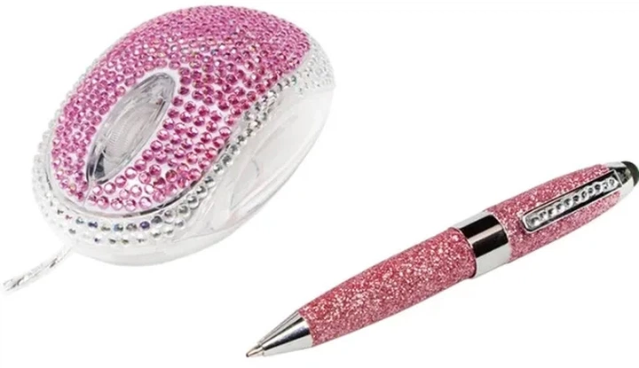 Mysz Logilink ID0124 Diamond USB + TouchPen Pink (4052792034059) - obraz 2