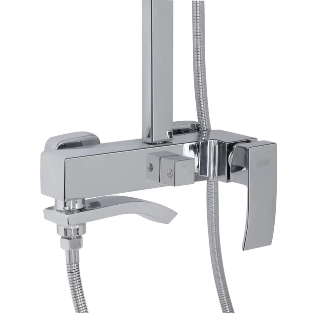 Душова система Q-tap Swan Cascada з тропічним душем, латунь, хром (QTSWA111CRM45566) - зображення 5