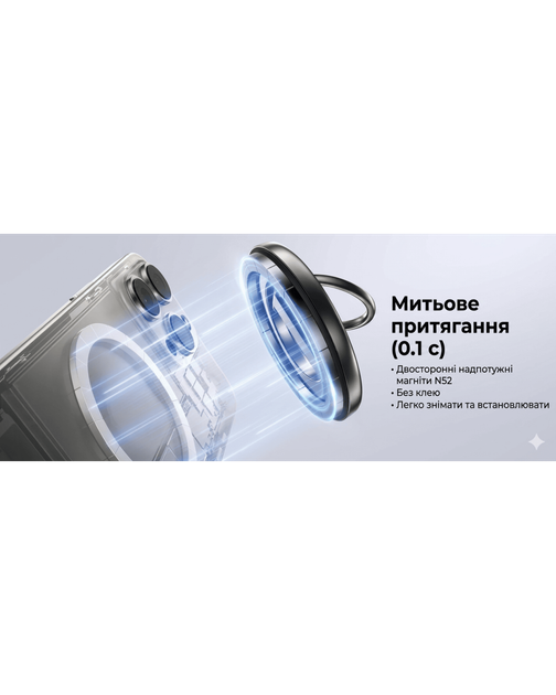 Магнитный держатель UGREEN LP945 для телефона двусторонний с вращением на 360° Grey (65819) - Фото 8 Магнитный держатель UGREEN LP945 для телефона двусторонний с вращением на 360° Grey (65819) - изображение 8