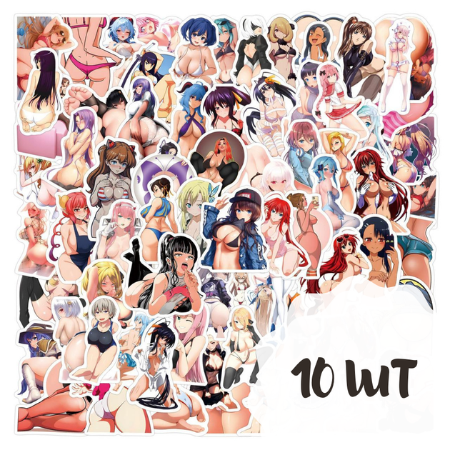 Аниме наклейки набор | Waifu stickers | Наклейки аниме для ноутбука, телефона, авто (anime girls, kawaii) 10шт - Фото 1 Аниме наклейки набор | Waifu stickers | Наклейки аниме для ноутбука, телефона, авто (anime girls, kawaii) 10шт - изображение 1