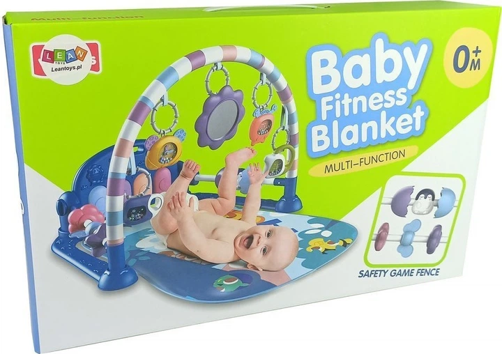 Mata dla niemowląt LEAN Toys z pianinkiem Różowa 8490 (5903802458794) - obraz 6