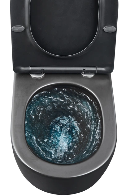 Унітаз підвісний конусна TORNADO 3.0 з сидінням чорний матовий Mixxus Premium BEVEL MP6595 (00150286) - изображение 2