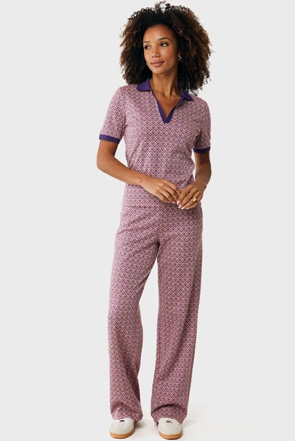 Жіночі брюки з візерунком Jacquard straight leg pants Mexx S MF007002851W - изображение 2