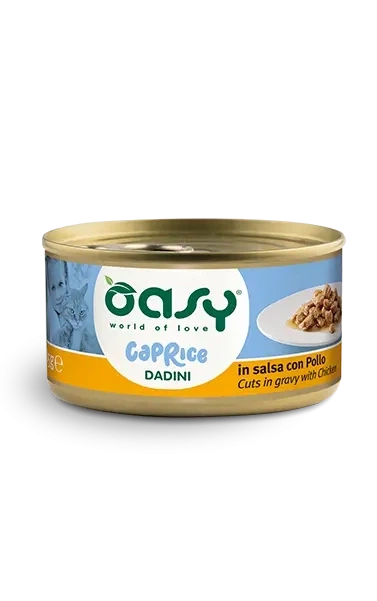 Консервированный корм OASY CAT Caprice Кусочки с курицей в соусе для взрослых кошек 85 г (4329512074) - Фото 1 Консервированный корм OASY CAT Caprice Кусочки с курицей в соусе для взрослых кошек 85 г (4329512074) - изображение 1