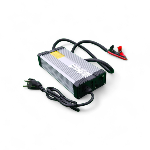 Зарядное устройство Power Charger YZ900 14.6V 30A для LiFePO4 аккумуляторов 4S, клеммы крокодил, европейская вилка - изображение 2