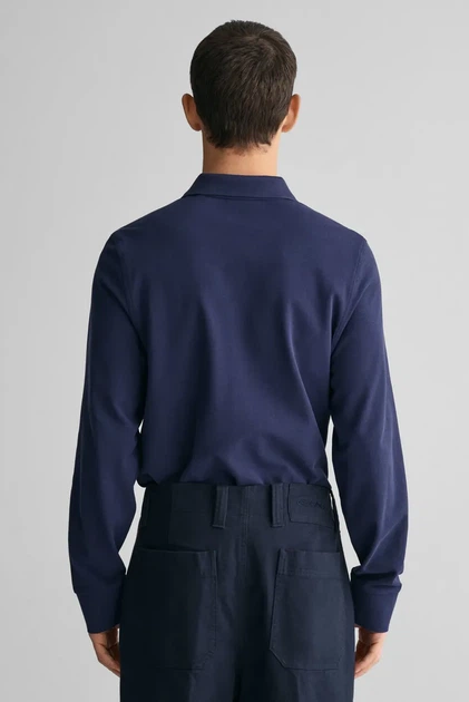 Чоловіче темно-синє поло REG SHIELD LS PIQUE RUGGER Gant M 2230 - Фото 3 Чоловіче темно-синє поло REG SHIELD LS PIQUE RUGGER Gant M 2230 - изображение 3