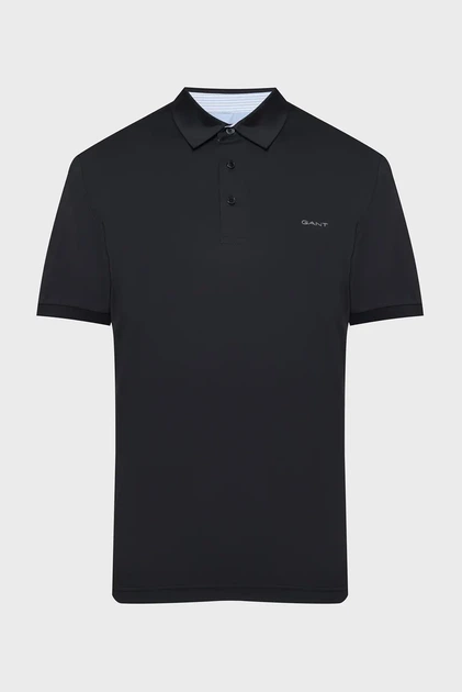 Чоловіче чорне поло MERCERIZED SS POLO Gant L 2014027 - изображение 5