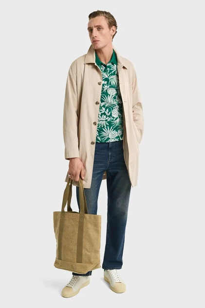 Чоловіче зелене поло з візерунком PRINTED Gant M 2014038 - изображение 4