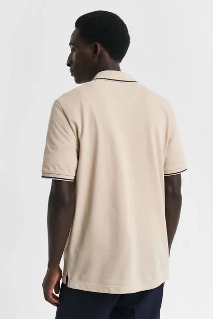 Чоловіче бежеве поло TIPPING SS PIQUE POLO Gant XL 2062034 - изображение 2