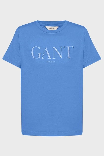 Жіноча блакитна футболка REG TONAL GRAPHIC Gant S 4200502 - Фото 4 Жіноча блакитна футболка REG TONAL GRAPHIC Gant S 4200502 - изображение 4