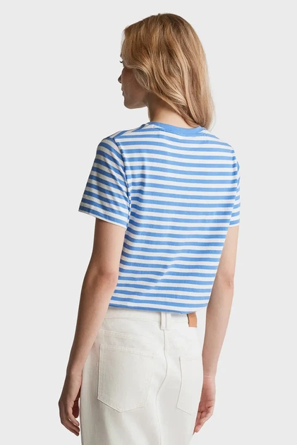 Жіноча футболка у смужку REG STRIPED SHIELD Gant XS 4200564 - изображение 3