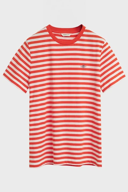 Жіноча футболка у смужку REG STRIPED SHIELD Gant XS 4200564 - Фото 5 Жіноча футболка у смужку REG STRIPED SHIELD Gant XS 4200564 - зображення 5