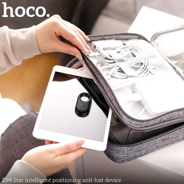 Поисковый трекер Hoco E94 Star Bluetooth черный ABS-пластик для поиска вещей с водонепроницаемым корпусом - Фото 4 Поисковый трекер Hoco E94 Star Bluetooth черный ABS-пластик для поиска вещей с водонепроницаемым корпусом - изображение 4