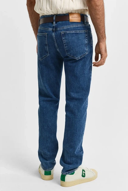 Чоловічі сині джинси REG CLEAN WASH GANT JEANS Gant 31-32 1000423 - Фото 3 Чоловічі сині джинси REG CLEAN WASH GANT JEANS Gant 31-32 1000423 - изображение 3