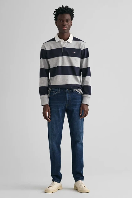 Чоловічі темно-сині джинси SLIM GANT JEANS Gant 31-32 1000260 - Фото 4 Чоловічі темно-сині джинси SLIM GANT JEANS Gant 31-32 1000260 - изображение 4
