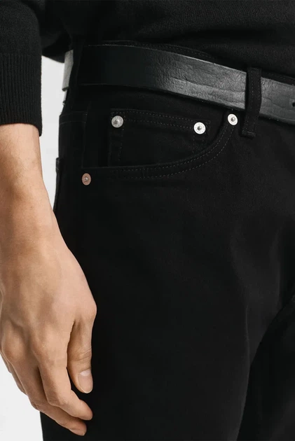 Чоловічі чорні джинси REGULAR STAY BLACK JEANS Gant 31-32 1000406 - Фото 4 Чоловічі чорні джинси REGULAR STAY BLACK JEANS Gant 31-32 1000406 - изображение 4