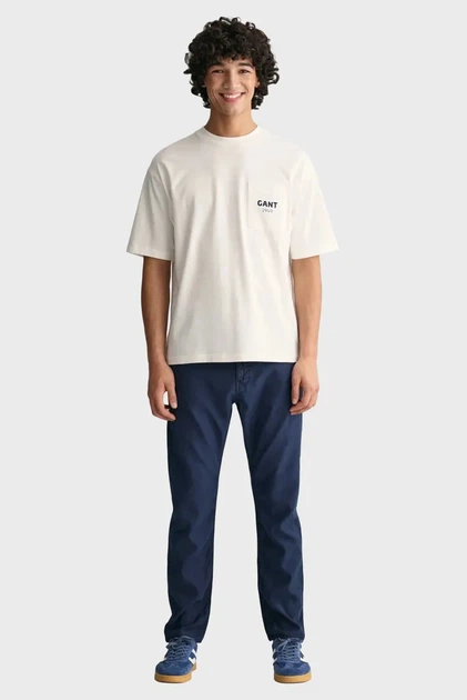 Чоловічі сині лляні брюки LINEN JEANS Gant 34-32 1000306 - изображение 4