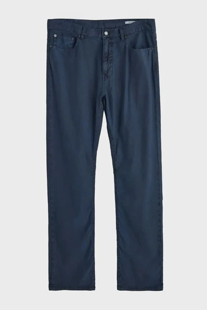Чоловічі сині лляні брюки LINEN JEANS Gant 34-32 1000306 - изображение 5