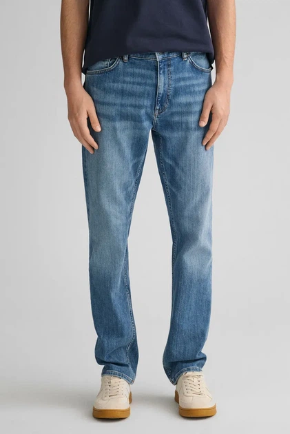 Чоловічі сині джинси REGULAR GANT JEANS Gant 34-32 1000261 - Фото 1 Чоловічі сині джинси REGULAR GANT JEANS Gant 34-32 1000261 - зображення 1