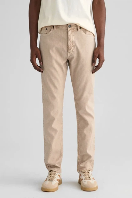 Чоловічі бежеві джинси COT/LINEN SLIM Gant 34-32 1000305 - Фото 1 Чоловічі бежеві джинси COT/LINEN SLIM Gant 34-32 1000305 - зображення 1