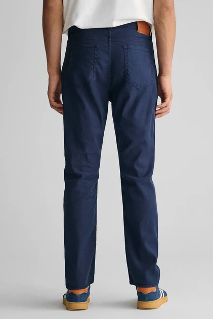 Чоловічі темно-сині джинси COT/LINEN REG Gant 30-32 1000306 - Фото 3 Чоловічі темно-сині джинси COT/LINEN REG Gant 30-32 1000306 - зображення 3