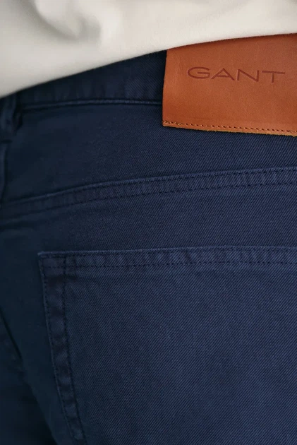 Чоловічі темно-сині джинси COT/LINEN REG Gant 30-32 1000306 - Фото 5 Чоловічі темно-сині джинси COT/LINEN REG Gant 30-32 1000306 - зображення 5
