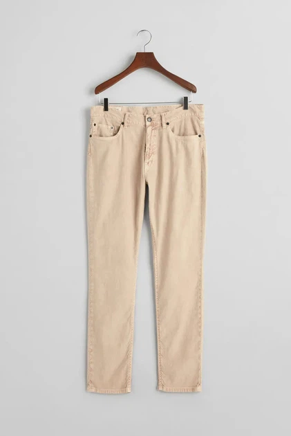Чоловічі бежеві джинси COT/LINEN SLIM Gant 34-32 1000305 - Фото 6 Чоловічі бежеві джинси COT/LINEN SLIM Gant 34-32 1000305 - зображення 6