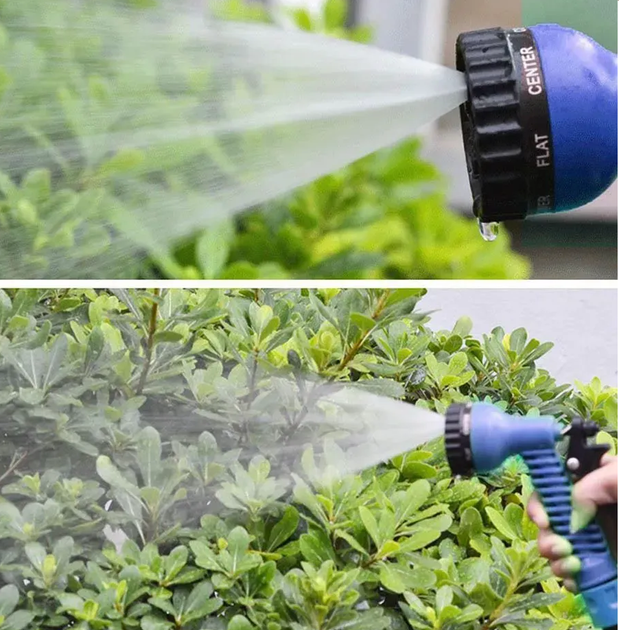 Шланг для поливу 60 м + розпилювач V-HOSE, Синій / Садовий поливальний шланг (L) - Фото 2 Шланг для поливу 60 м + розпилювач V-HOSE, Синій / Садовий поливальний шланг (L) - изображение 2