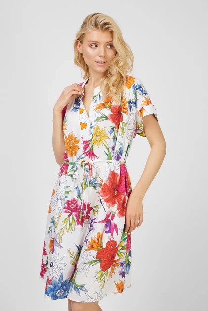 Жіноча біла сукня з візерунком HUMMING FLORAL Gant 38 4503140 - изображение 3