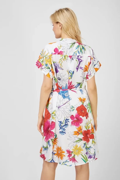 Жіноча біла сукня з візерунком HUMMING FLORAL Gant 38 4503140 - изображение 4