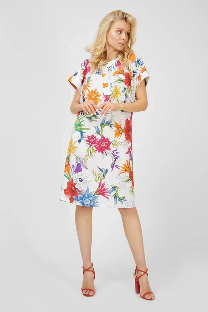Жіноча біла сукня з візерунком HUMMING FLORAL Gant 38 4503140 - изображение 5