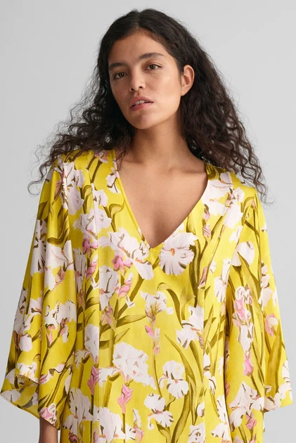 Жіноча жовта сукня з візерунком IRIS PRINT Gant 34 4503241 - Фото 2 Жіноча жовта сукня з візерунком IRIS PRINT Gant 34 4503241 - изображение 2