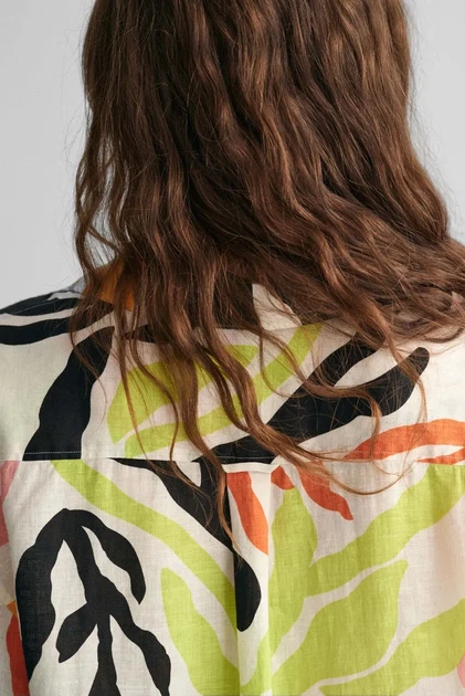 Жіноча лляна сукня з візерунком REL PALM PRINT SS LINEN CAFTAN Gant 36 4503329 - Фото 5 Жіноча лляна сукня з візерунком REL PALM PRINT SS LINEN CAFTAN Gant 36 4503329 - изображение 5