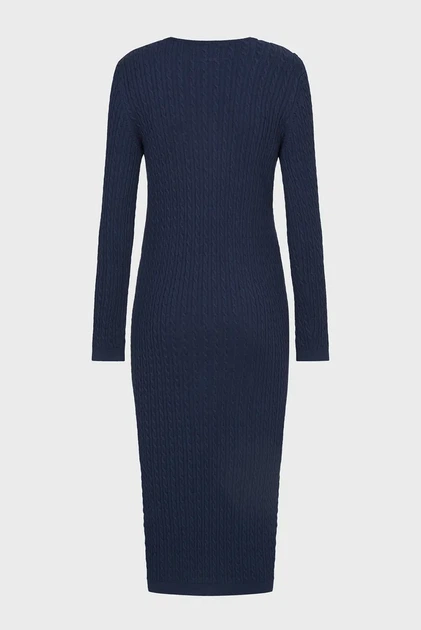 Жіноча темно-синя сукня MINI CABLE KNIT DRESS Gant M 4502079 - Фото 9 Жіноча темно-синя сукня MINI CABLE KNIT DRESS Gant M 4502079 - изображение 9