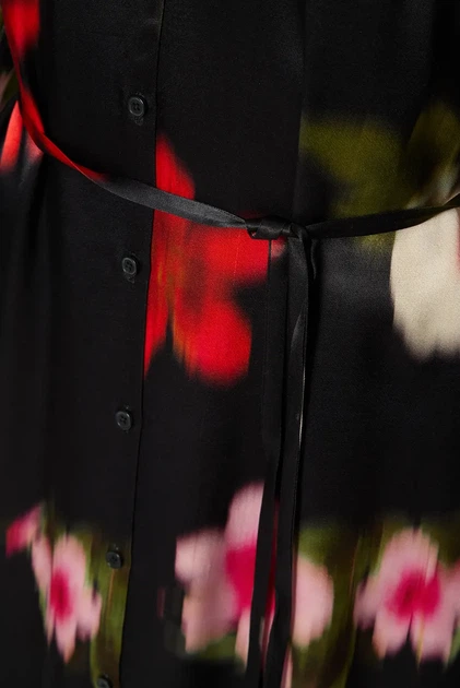 Жіноча чорна сукня з візерунком RELAXED FLORAL PRINT SHIRT DRESS Gant 38 4503367 - изображение 3