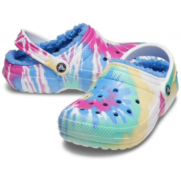 Утеплені сабо Crocs Classic Lined Tie Dye Clog 42 р 27-27.5 см Різнокольоровий 206341 M9/W11 Powder Blue/Multi - зображення 3