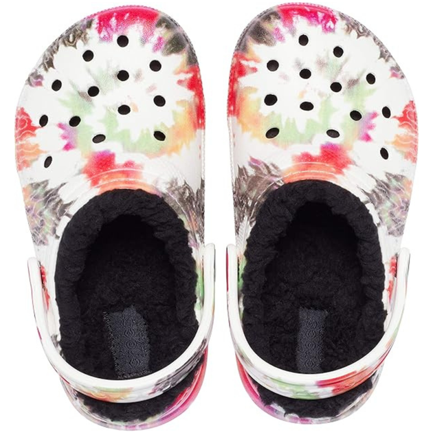 Утеплені сабо Crocs Classic Lined Tie Dye Clog 43 р 27.7-28.2 см Різнокольорові 206341 M10/W12 Black/Multi - зображення 4