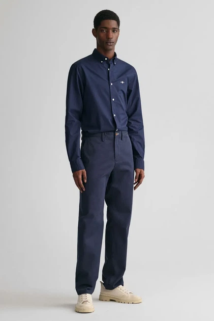 Чоловічі темно-сині чіноси REGULAR TWILL CHINOS Gant 36-32 1505222 - изображение 2