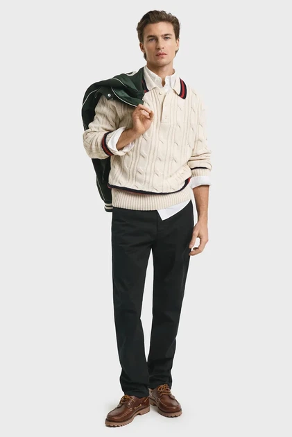 Чоловічі чорні чіноси REGULAR TWILL Gant 36-32 1505222 - Фото 6 Чоловічі чорні чіноси REGULAR TWILL Gant 36-32 1505222 - изображение 6