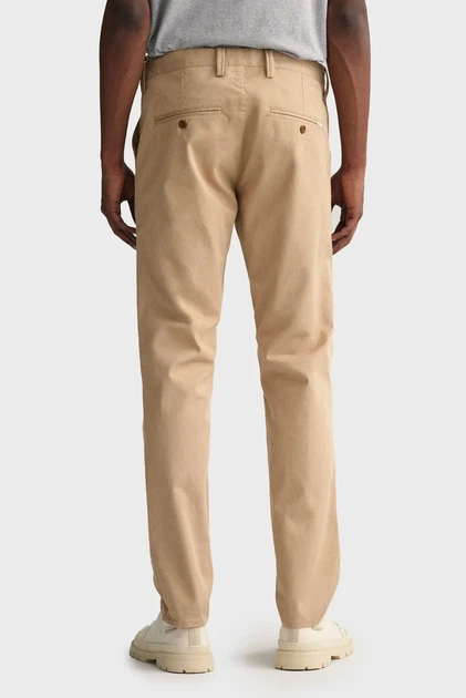 Чоловічі бежеві чіноси SLIM TWILL CHINOS Gant 31-32 1505221 - изображение 3