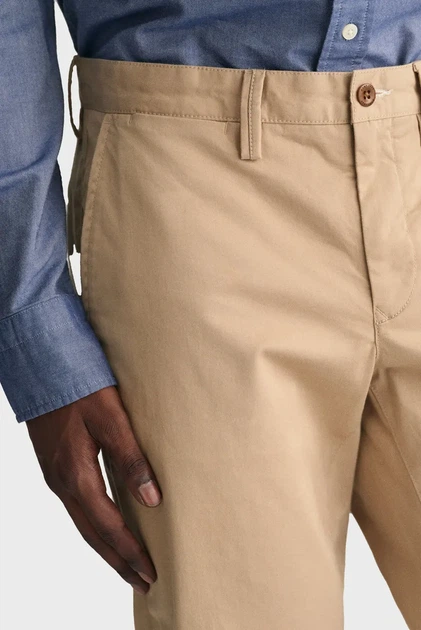 Чоловічі бежеві чіноси SLIM TWILL CHINOS Gant 31-32 1505221 - изображение 5