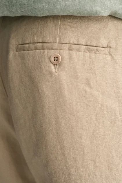 Чоловічі бежеві лляні брюки RELAXED LINEN DS Gant M 1505272 - Фото 7 Чоловічі бежеві лляні брюки RELAXED LINEN DS Gant M 1505272 - изображение 7