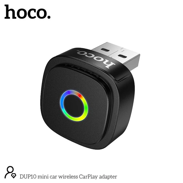Адаптер HOCO mini car wireless CarPlay adapter DUP10 Black - зображення 3